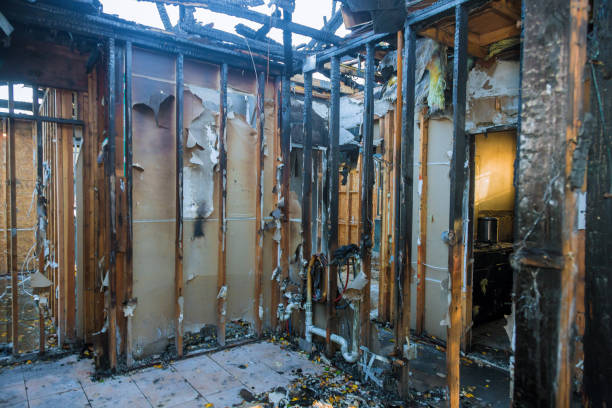 Professional Fire Damage Assessment technician working in Oakboro, NC
